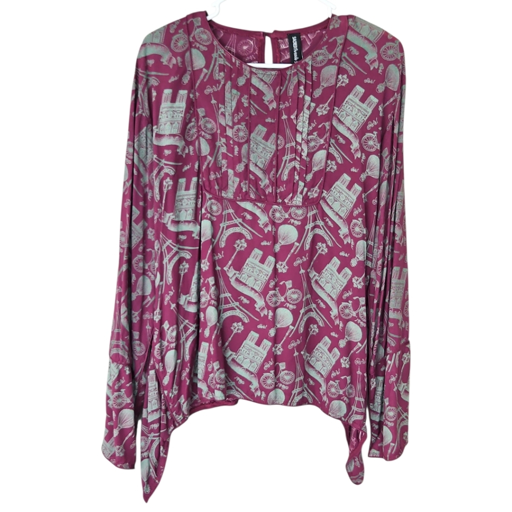 Sacred Threads Rayon Patterned Top - image 1